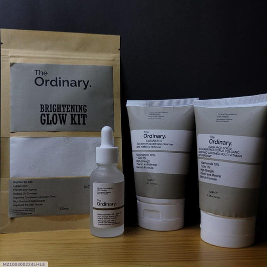 The Ordinary-4 in 1 Skincare Bundle - Cleanser, Scrub, Powder Mask & Serum