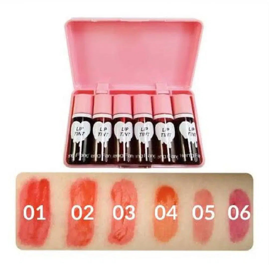 Long Lasting Lip Tint- Pack Of 6
