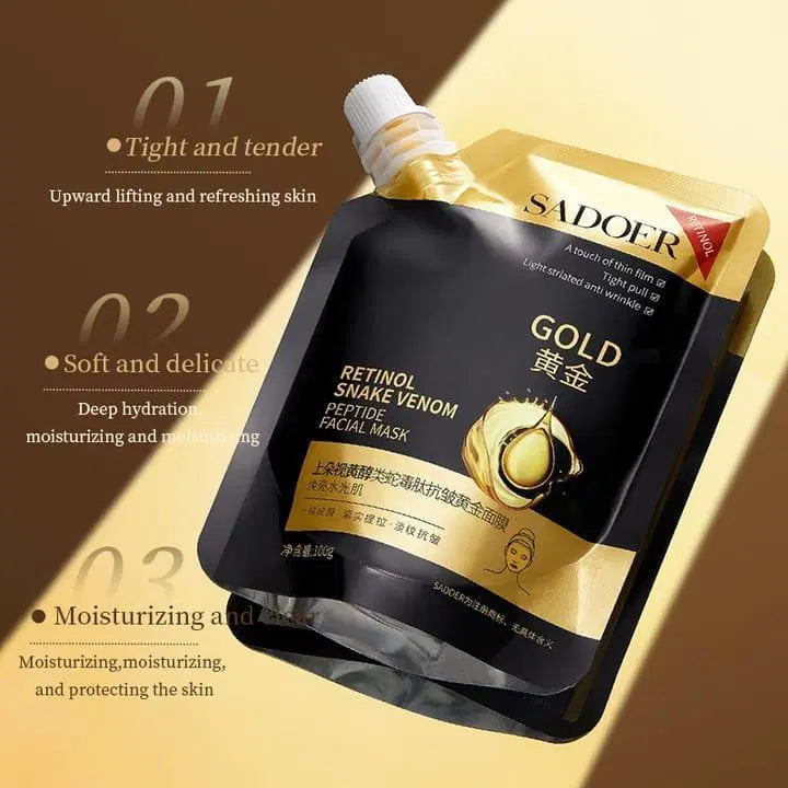 SADOER-Retinol Snake Venom Peptide Anti-Wrinkle, Gold Mask