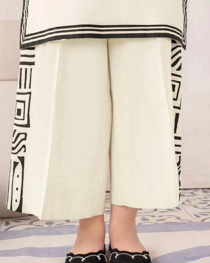 Elegant White Embroidered Linen Shirt and Trouser Set