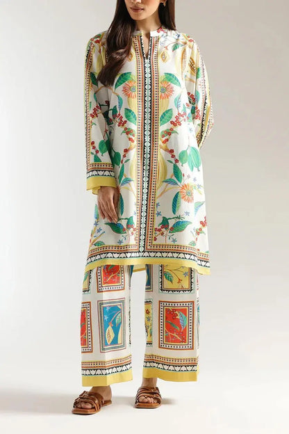 Stylish Women's Stitched Printed Shirt And Trouser Set - 2 Pcs
