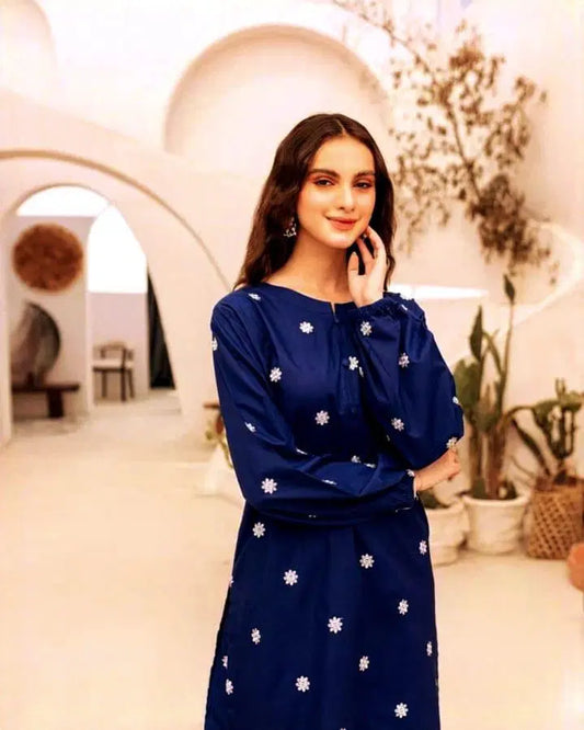 2 Pcs Women's Unstitched Embroidered Suit