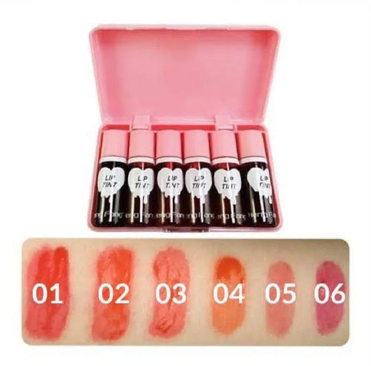 Long Lasting Lip Tint- Pack Of 6