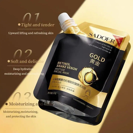 SADOER-Retinol Snake Venom Peptide Anti-Wrinkle, Gold Mask